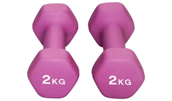 Opti Neoprene Dumbbell Set - 2 x 2kg - Image 2