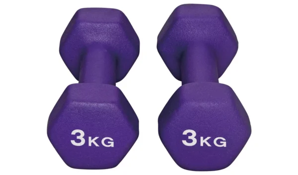 Opti Neoprene Dumbbell Set - 2 x 3kg - Image 2