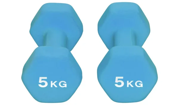 Opti Neoprene Dumbbell Set - 2 x 5kg - Image 2